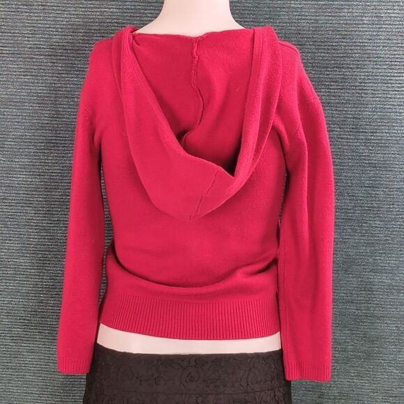 Vintage Rampage Cropped Red Hoodie Sweater, 3/4 Length Sleeves - Picture 7 of 10